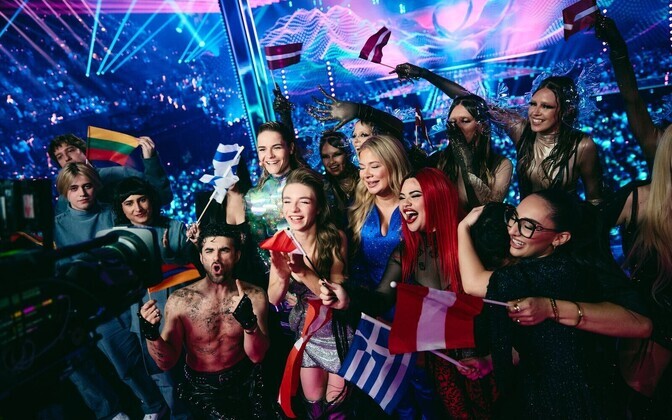 Teise poolfinaali green room'i melu.