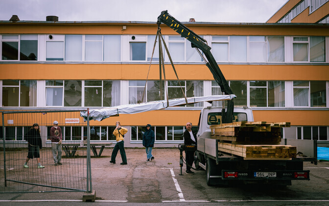 EKA arhitektuuritudengid ehitavad Tartu Annelinna koolielu rikastava varjualuse