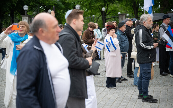 Meeting in support of Israel on Toompea Hill, Tallinn.