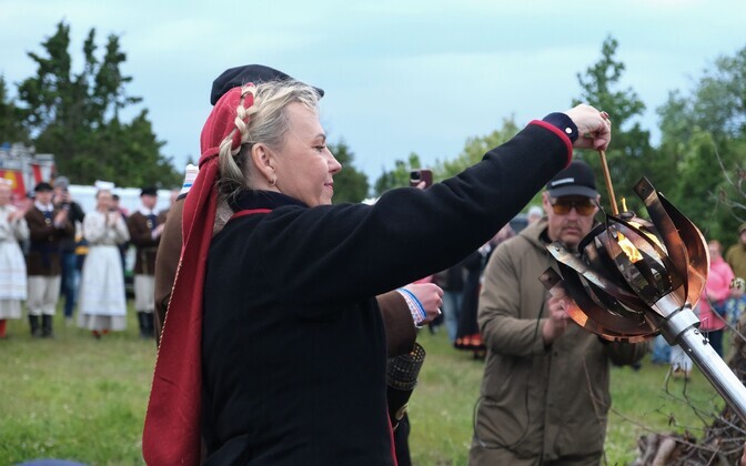 Огонь Праздника песни и танца на Хийумаа.