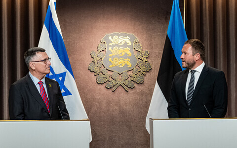 Minister of Foreign Affairs Margus Tsahkna with his Israeli counterpart Gideon Saar.