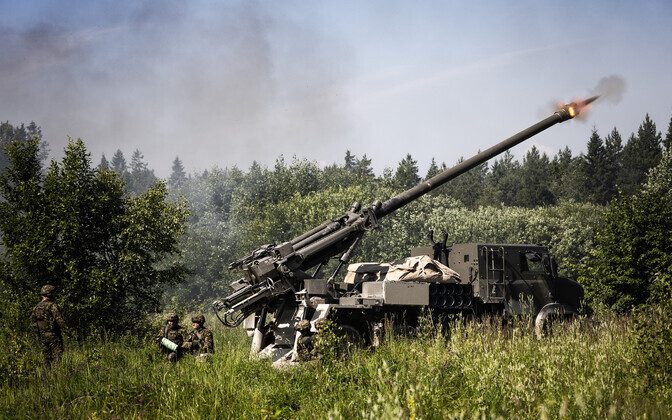 Live firing exercise using the newly acquired French-made CAESAR self-propelled howitzers, July 17, 2025.