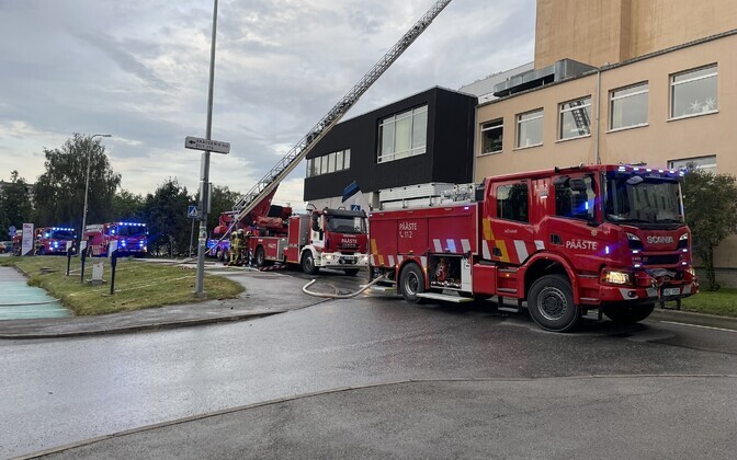 TalTech School of Science building fire on July 28, 2025.