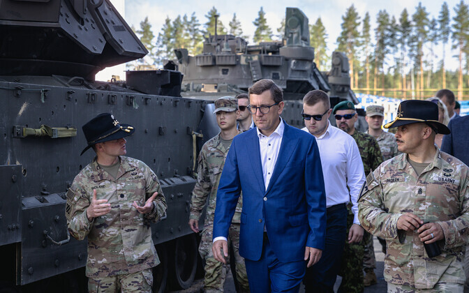 Prime Minister Kristen Michal visited Reedo Military Base to meet U.S. soldiers stationed in South Estonia on August 11, 2025.
