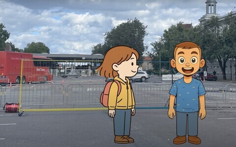 An animated video set in Narva, which was created by a student on the 