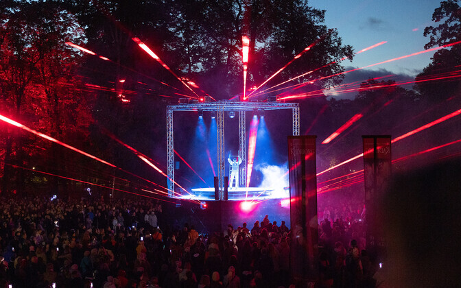 Day one of the 2025 Kadriorg Festival of Light, “Valgus kõnnib” (“Light walks”) in Tallinn, Friday, September 19, 2025.