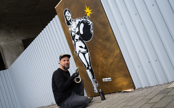 Von Bomb lõi telemaja aiale uue tänavakunsti teose