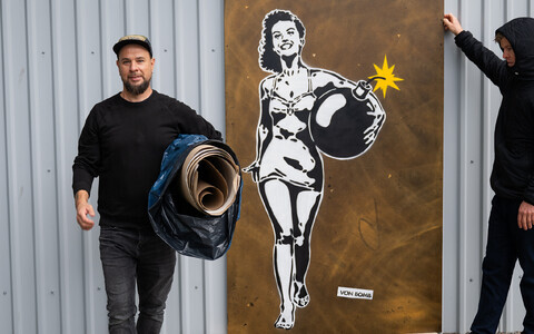 Von Bomb lõi telemaja aiale uue tänavakunsti teose