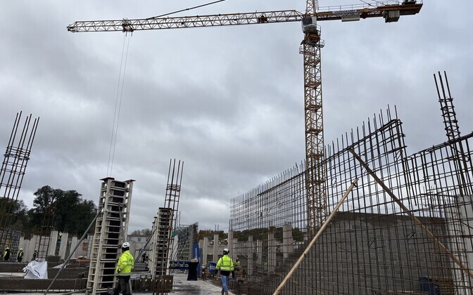 The cornerstone was laid Monday for Viljandi's new spa and conference hotel. October 2025.