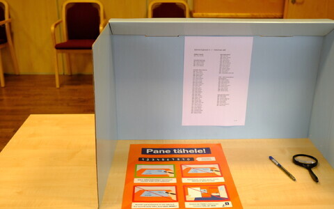 Голосование на избирательном участке.