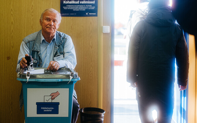 Избирательный участок рядом с Circle K на улице Выйдуйооксу в Ласнамяэ.