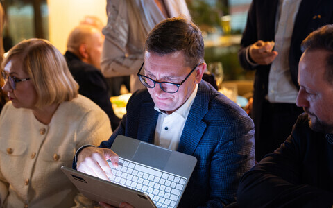 Кристен Михал на предвыборном мероприятии Партии реформ.