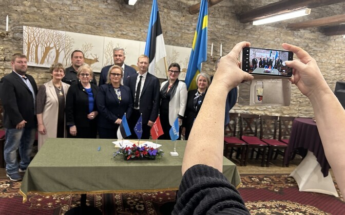 Koalitsioonilepingu allkirjastamine Rakvere linnas, 10.11.2025.