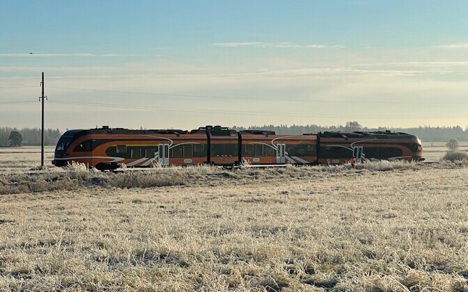 A train derailed in Saku Municipality, Harju County on November 27, 2025.