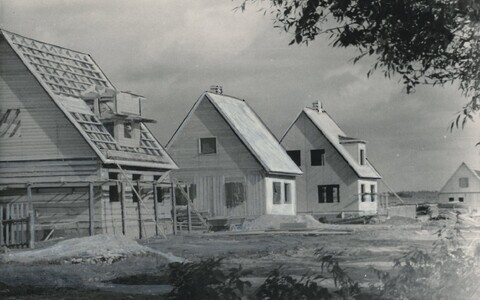 Individuaalelamute ehitamine Võrus Piiri tänaval 1955.a.