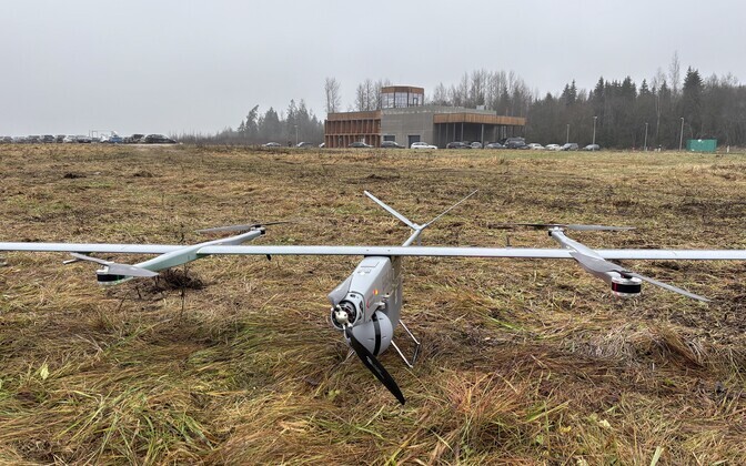 The Threod-made drone presented to the Defense League on Monday, December 1. The drone was purchased using donations to the Reservists' Fund.