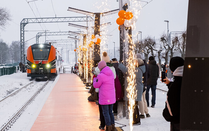Торжественное открытие железнодорожной линии Таллинн-Тапа.