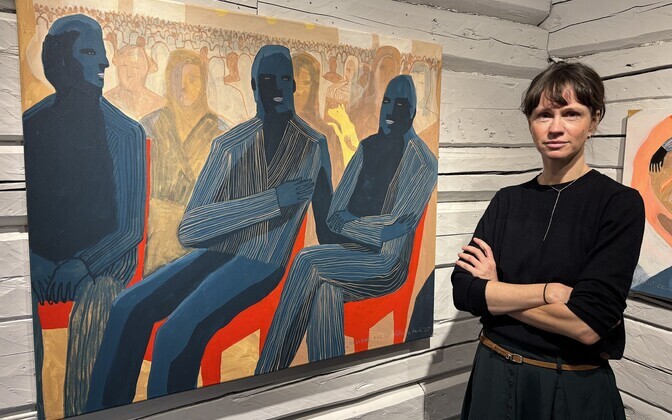 Kristi Kangilaski värviküllased akrüülmaalid Rüki galeriis