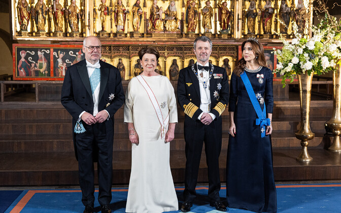 Королевская чета Дании в церкви Нигулисте.