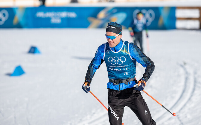 Тренировка эстонских лыжников в Тезеро.