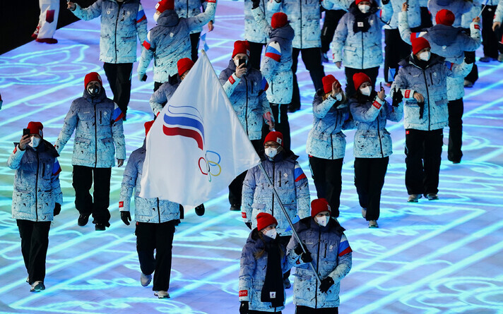 2022. aasta olümpial kandsid Venemaa olümpiakomitee sportlased paraadvormi, millel oli kujutatud Venemaa kaart