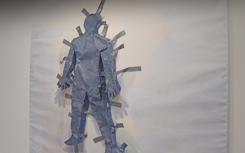 Kunstnik Alice Kase töö Vaal galerii isikunäitusel 