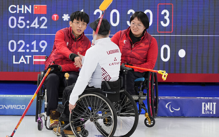 Milano Cortina ratastoolikurlingu segapaaride turniir: Hiina - Läti.