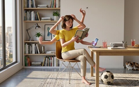 ATH-ga naine tehisaru kujutuses.