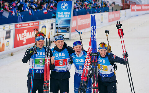 USA teatenelik Otepää MK-etapi segateatesõidu finišis