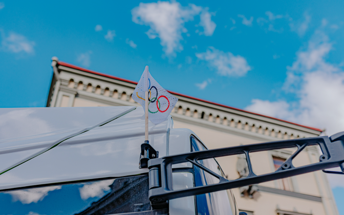 Unveiling ceremony and first journey of the new olympic-themed e-bus in Tartu, Friday, March 20, 2026.