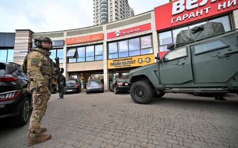 Место трагедии в Киеве.