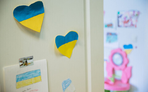 Ukrainian refugee registration center in Tallinn.