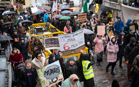 Forest protection demonstration in Tallinn, Saturday, April 25, 2026.