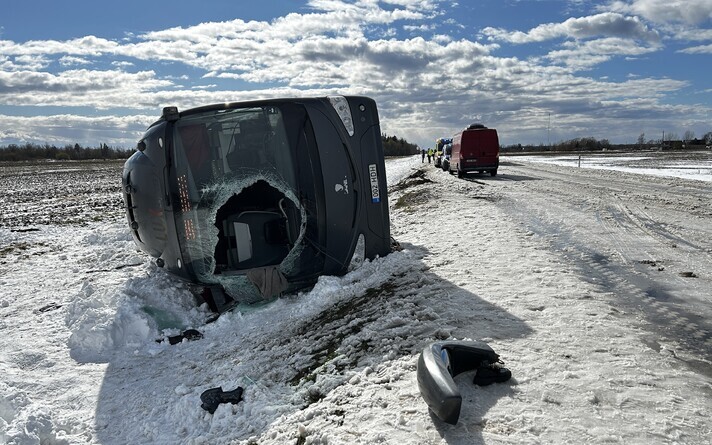 Twelve passengers were taken to hospital on April 26, 2026 after a bus was involved in a traffic accident.