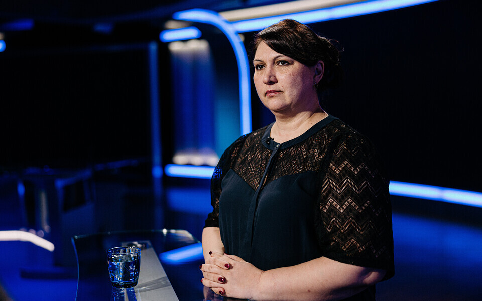 Олена Смольска в студии ERR.